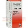 BIOCHEMIE 10 Natrium sulfuricum D 12 Tabletten 200 St | БИОХЕМИ таблетки 200 шт | DR.RECKEWEG