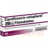 CIPROFLOXACIN-ratiopharm 250 mg Filmtabletten 10 St | ЦИПРОФЛОКСАЦИН таблетки вкриті оболонкою 10 шт | RATIOPHARM | Ципрофлоксацин