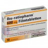 IBU-RATIOPHARM 600 mg Filmtabletten 10 St | ИБУ таблетки покрытые оболочкой 10 шт | RATIOPHARM | Ибупрофен