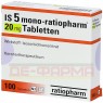 IS 5 mono-ratiopharm 20 mg Tabletten 100 St | ИЗ 5 МОНО таблетки 100 шт | RATIOPHARM | Изосорбида мононитрат