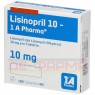 LISINOPRIL 10-1A Pharma Tabletten 100 St | ЛИЗИНОПРИЛ таблетки 100 шт | 1 A PHARMA | Лизиноприл