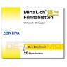 MIRTALICH 15 mg Filmtabletten 20 St | МІРТАЛІХ таблетки вкриті оболонкою 20 шт | ZENTIVA PHARMA | Міртазапін