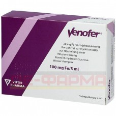 Венофер | Venofer | Залізо(III) оксид-сахароза комплекс